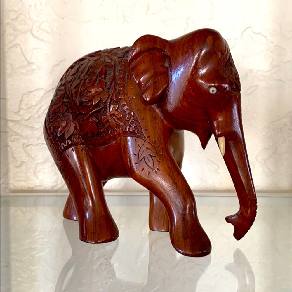 Wooden elephant from the country of Oman.